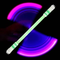 Leuchtender Drehstift mit LED-Lichtern und weißem Körper mit grünen Akzenten - Spirale / Grün