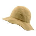 Khakifarbener Fischerhut aus Baumwolle mit Rüschenrand und Sonnenschutzdesign - M (56-58cm) / Gelb