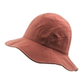 Chapeau de soleil en coton pour femme avec bord à volants en rouge brique pour l'extérieur - M (56-58cm) / Rouge