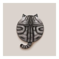 Cute round grey tabby cat back design memory foam seat cushion with plush tail - 40CM / Tiger Back