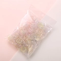 Colorful iridescent elastic hair ties set for girls in clear pouch packaging - Pearlescent Multicolor (1000PCS)