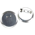 Runde Sicherheitsnadel Broschenschale aus Silber Metall DIY Zubehör Set glänzend - 35mm