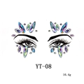 Vue détaillée des bijoux de visage en cristal AB YT-08 pour décorations des yeux - YT-08