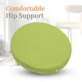 Waterproof grass green round outdoor chair cushion with hidden zipper for easy removal - Green