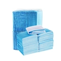 Tapis d'éducation pour animaux avec revers bleu imperméable et couche de coton matelassée - Taille S 100 Pcs / Bleu