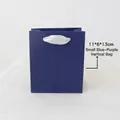 Blue-purple small vertical jewelry gift bag with white ribbon handles 11x6x13cm - Blue Purple Handbag (11x6x13cm)