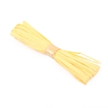 Single bundle of yellow raffia paper ribbon for DIY crafts on a white background - 3.5cm Width/20m Length / Yellow