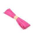 DIY colorful woven raffia paper ribbon in vibrant rose red finish for handcrafting - 3.5cm Width/20m Length / Rose Red