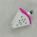 Cute fruit design silicone cable protector in pink and white for Lightning cables - Fruit