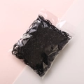 Bulk pack of small black elastic hair bands for girls in a clear resealable pouch - Black (1000PCS)