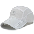 Cappello da corsa pieghevole in mesh bianco per uomo e donna con UPF 50+ - Regolabile / Bianco