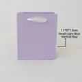 Light blue small vertical jewelry gift bag with white satin handle 11x6x13cm size - Light Purple Handbag (11x6x13cm)