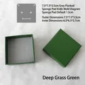 Grass green jewelry gift box 7.5x7.5x3.5cm with gray sponge insert for necklaces - Green Box (7.5x7.5x3.5cm)