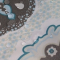 Dik paisley polyester douchegordijn met waterdichte druppels en hoogwaardige hydrofobe stof - 100B*180H cm