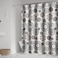 Dikke polyester douchegordijn met bohemien mandala-patronen in blauw en bruin - 80B*180H cm
