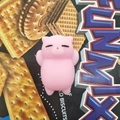 Pink cat mochi squishy stress relief toy with cute smiling face in soft TPR material - Pink Cat