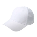 Classic pure white ponytail baseball cap with breathable mesh back for outdoor sports - Adjustable / White