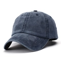 Berretto da baseball in cotone lavato blu scuro in classico stile vintage trucker - Regolabile / Blu Notte