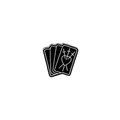 Macro shot of Three of Swords tarot enamel pin with black and white gothic heart design - Three of Swords Tarot