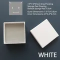 White square jewelry gift box with grey foam insert for rings and pendants, 7.5x7.5cm - White Box (7.5x7.5x3.5cm)