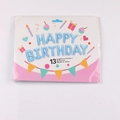 Blue Happy Birthday foil balloons kit 13-piece pack in transparent plastic packaging - Holographic Blue