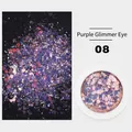 Μείγμα γκλίτερ Purple Soul Eye No.08 με εξαγωνικές πούλιες για νύχια και μακιγιάζ ματιών - 08 Μωβ της Καρδιάς