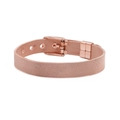 Adjustable 10mm rose gold mesh bracelet made of premium stainless steel with buckle - Rose Gold