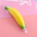 Creative banana shaped ballpoint pen in yellow and green plastic for office supplies - Banana
