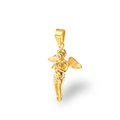Golden hip-hop angel wing pendant crafted in durable titanium steel for men and women - Gold Pendant (Chain Not Included)