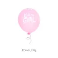 Pink 12 inch latex balloons with It's a GIRL print and baby party patterns 10 pack - Pink Printed It's a GIRL Latex Balloons