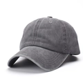 Cappellino da baseball in denim grigio antracite lavato con finitura vintage - Regolabile / Grigio