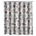 Waterdicht polyester douchegordijn met bruine en blauwe mandala bloemenpatronen - 120B*180H cm