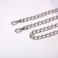 Universal silver metal chain strap with spring lobster clasps for women's handbags - Oval Link Chain / 125cm / Silver