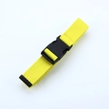 Detail of bright yellow nylon canvas tactical belt with high-strength black plastic buckle - One Size / Fluorescent Yellow