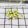 Artificial light green berry stems for DIY floral arrangements and home decor projects - 12mm Light Green
