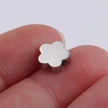 Macro shot of a polished five-petal flower metal bead for DIY jewelry making - Flower 7.8*8mm / Steel