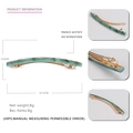 Grüne Haarspange aus Acetat mit Marmormuster für Damen im eleganten 10,5 cm langen Design - Rauchgrün