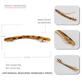 French acetate hair clip with tortoise shell pattern and spring fastener 10.5cm - Coffee Tortoise Shell