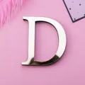 Mirror gold acrylic letter D wall sticker for home decor with glossy finish surface - Letter D