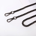 Sleek gunmetal box chain shoulder strap with lobster clasps for luxury handbags - Square Block Chain / 125cm / Gunmetal