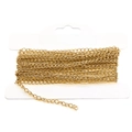 Cadena de extensión de acero inoxidable dorado para creación de joyas DIY - Diámetro de alambre 0,5 x Ancho 2,5 x 3,5 / Dorado