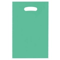 Single green pearlescent plastic gift bag with handles for party favors and candy - Grass Green