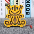 Yellow bear magnetic maze toy with wooden track and colorful beads for toddlers - Bear