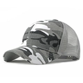 Cappellino da baseball mimetico unisex con rete grigia e visiera curva per lo sport - Taglia unica / Grigio della Giungla