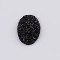 Black oval resin druzy crystal cabochon with a textured starry sky effect for DIY jewelry - Black (12)