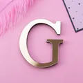 Silver mirror acrylic letter G wall sticker for home decor with glossy finish - Letter G