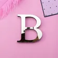 Mirror silver acrylic 3D letter B wall sticker with reflective metallic finish - Letter B