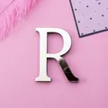 Silver mirror acrylic 3D capital letter R wall sticker for home decor DIY projects - Letter R