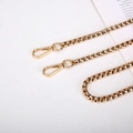 Polished golden box chain strap for women bags with metal lobster clasps for easy attachment - Square Block Chain / 125cm / Gold