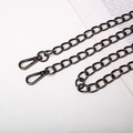 Gunmetal black metal replacement chain strap with lobster clasps for women bags - Oval Link Chain / 125cm / Gunmetal